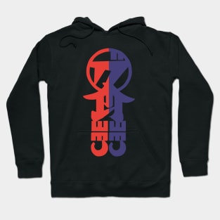 Diss-Pair logo (red and purple) Hoodie